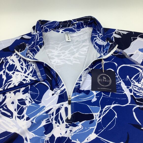 The Bubble Womens Hamilton Long Sleeve 1/4 Zip Pullover Blue Size Medium NWT‎ - Picture 4 of 10